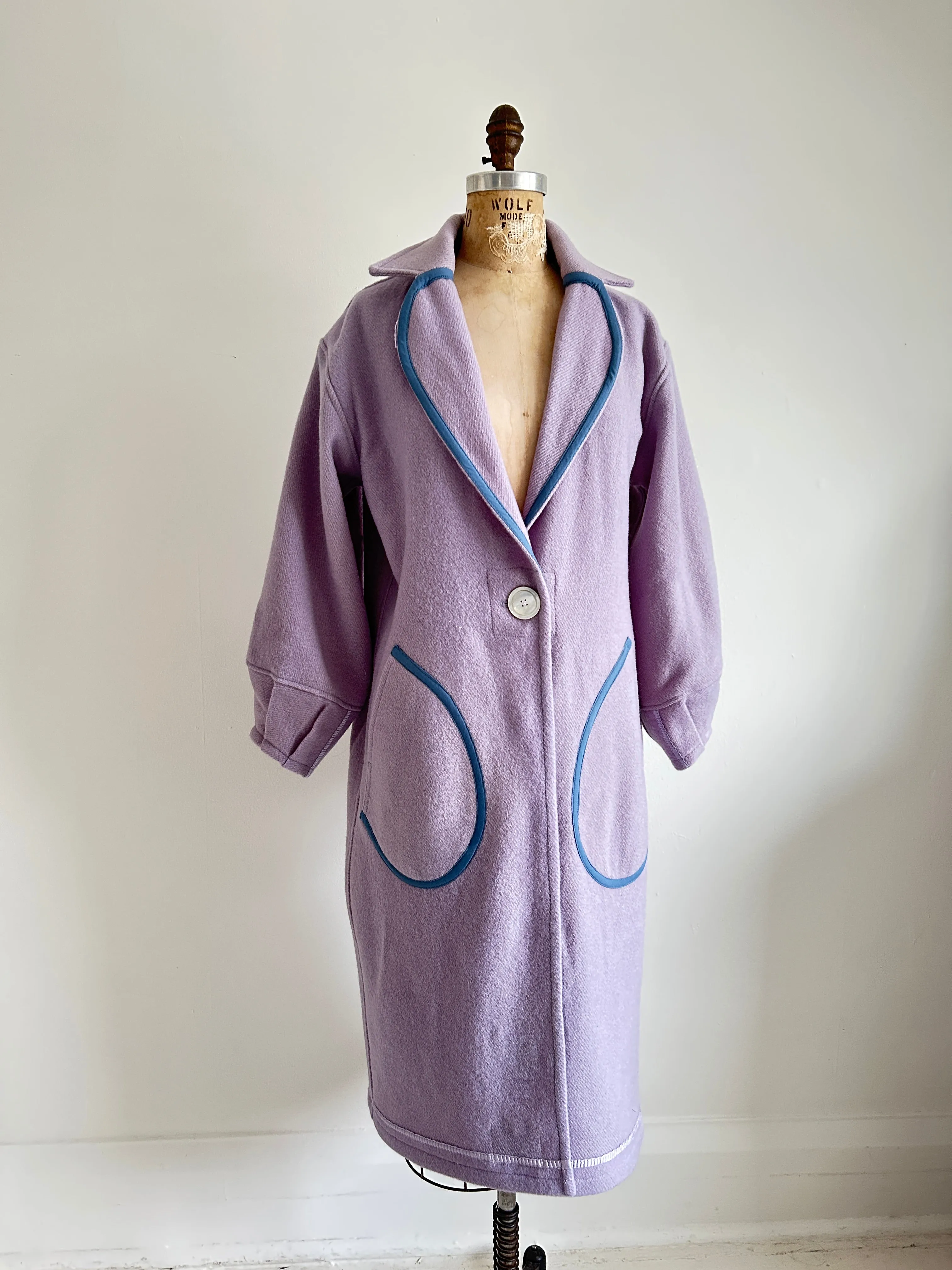 Trench with Vintage Wool Blankets Size S/M & XL/2X #TRENCH7