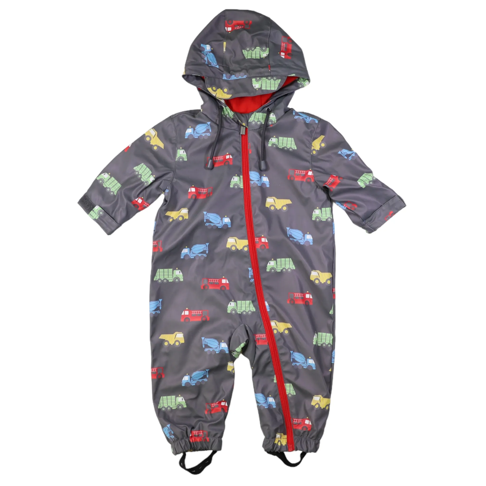 Truck polar fleece lined rain suit charcoal