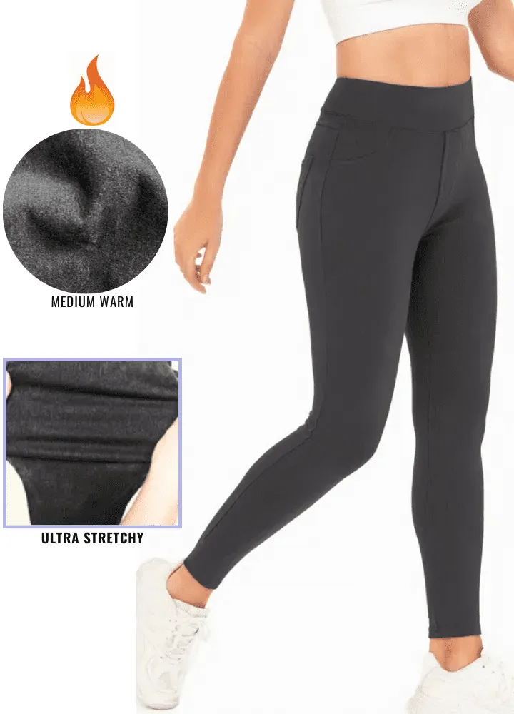 Ultra Soft Sculpting Denim Thermal Jeggings