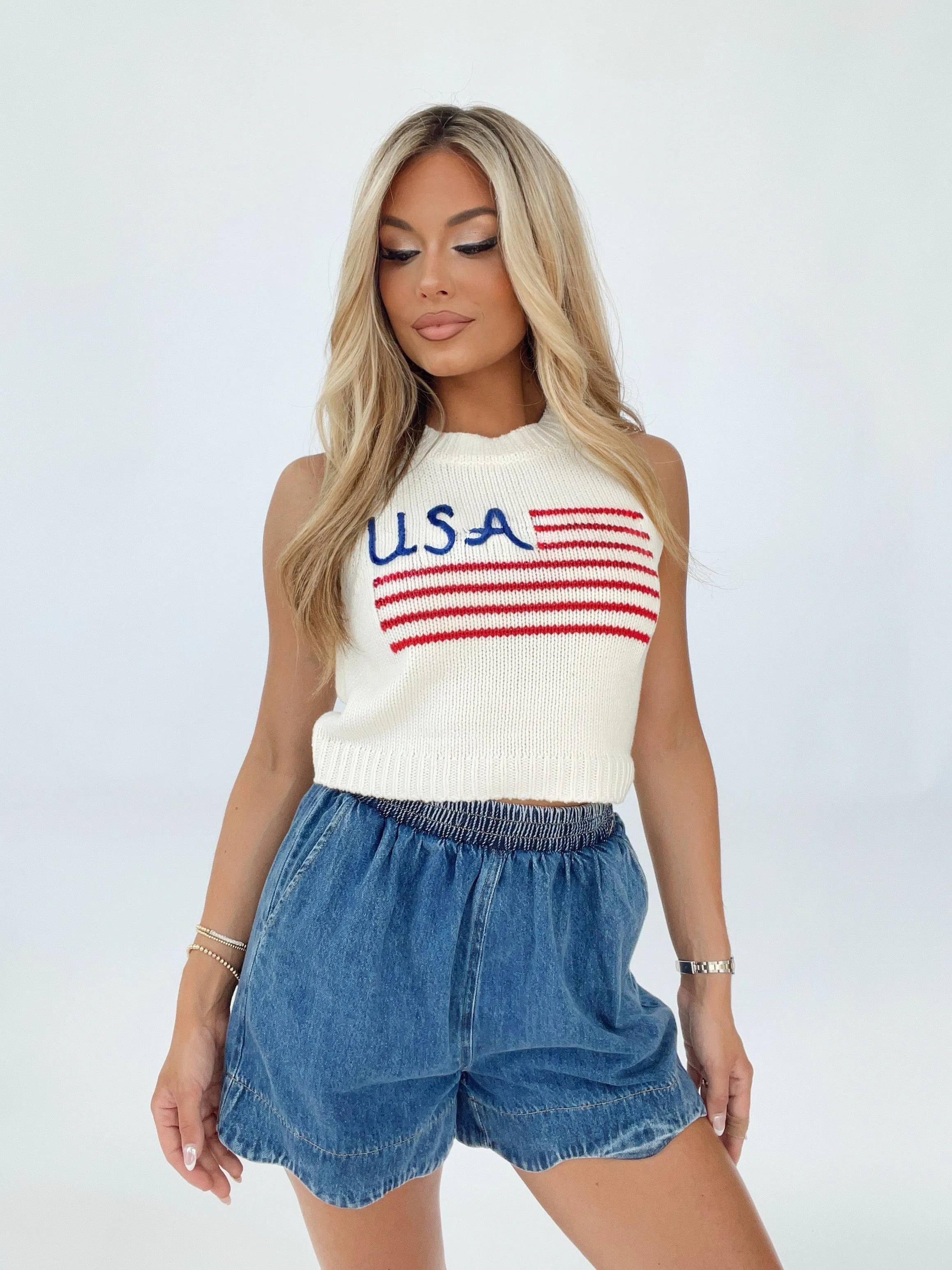 USA Knit Tank Top