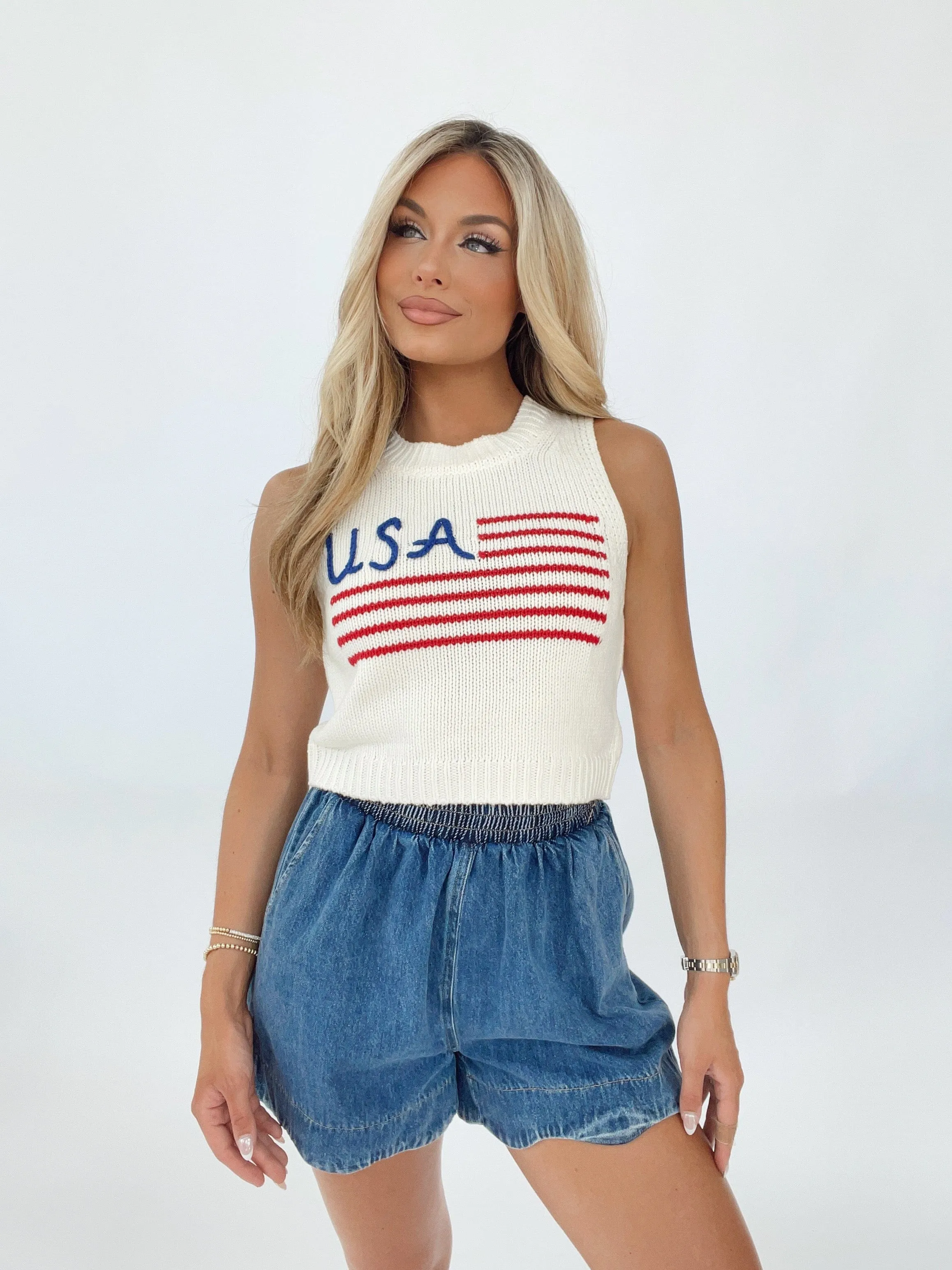 USA Knit Tank Top