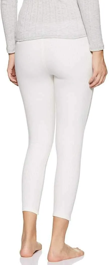 Van Heusen White Cotton Winter Wear Thermal Leggings for Ladies