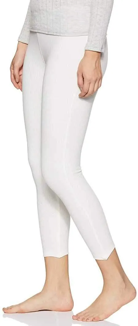 Van Heusen White Cotton Winter Wear Thermal Leggings for Ladies