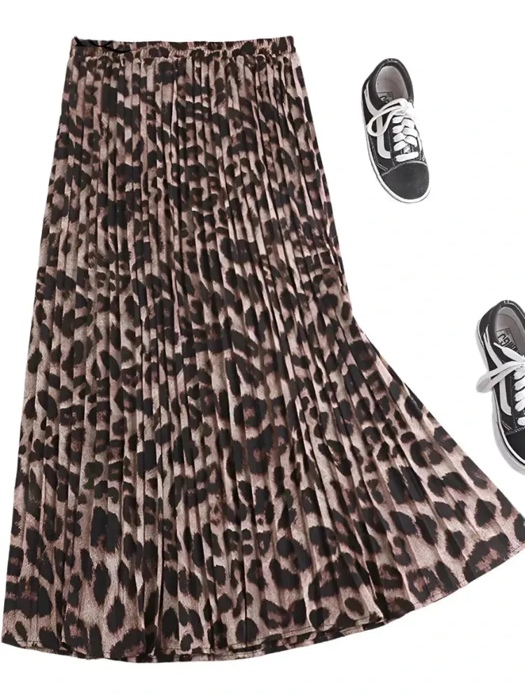 Women's Leopard Print Skirt - Bohemian Elegant Casual