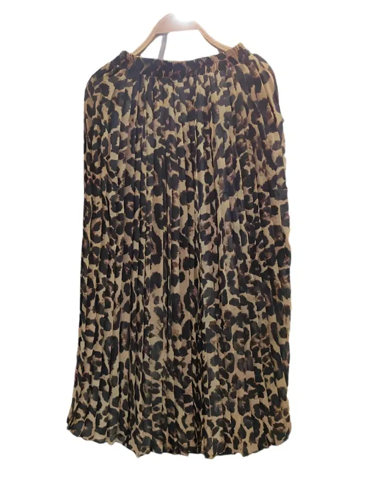 Women's Leopard Print Skirt - Bohemian Elegant Casual