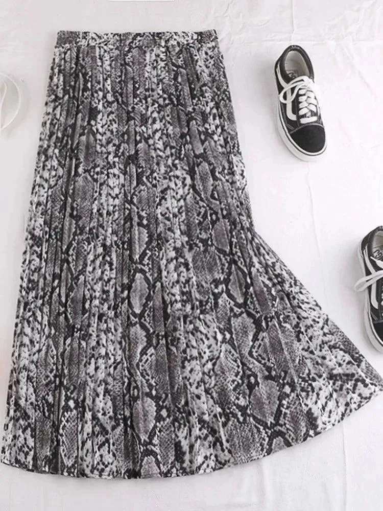 Women's Leopard Print Skirt - Bohemian Elegant Casual