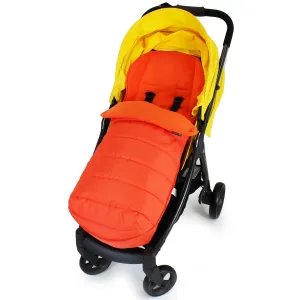 XXL Large Luxury Foot-muff And Liner For Mamas And Papas Armadillo - Orange (Orange)