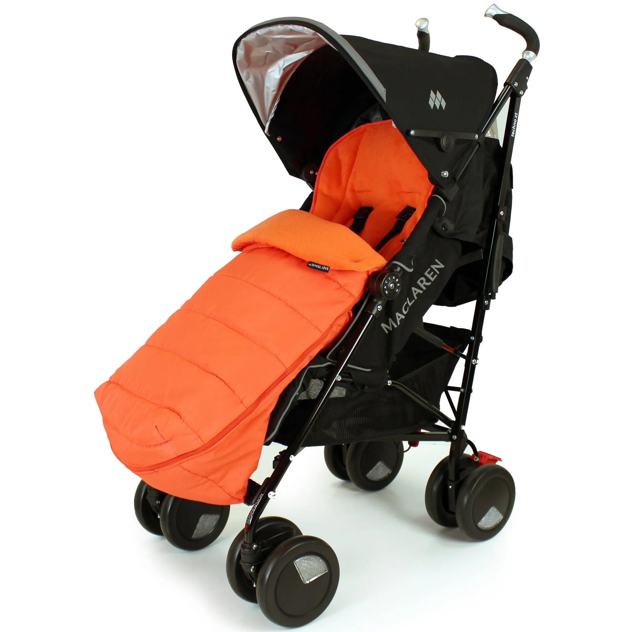 XXL Large Luxury Foot-muff And Liner For Mamas And Papas Armadillo - Orange (Orange)